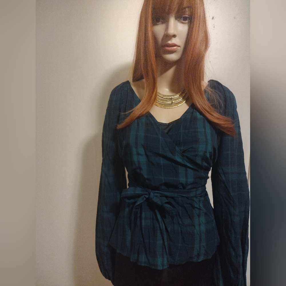 Old Navy Plaid Wrap Shirt, XL Tall